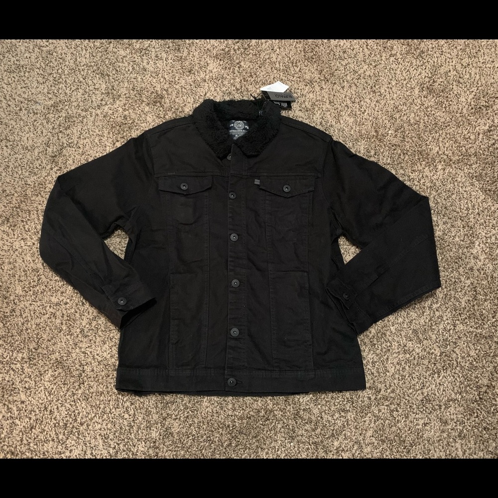 Buffalo David Bitton Black Denim Sherpa Jacket